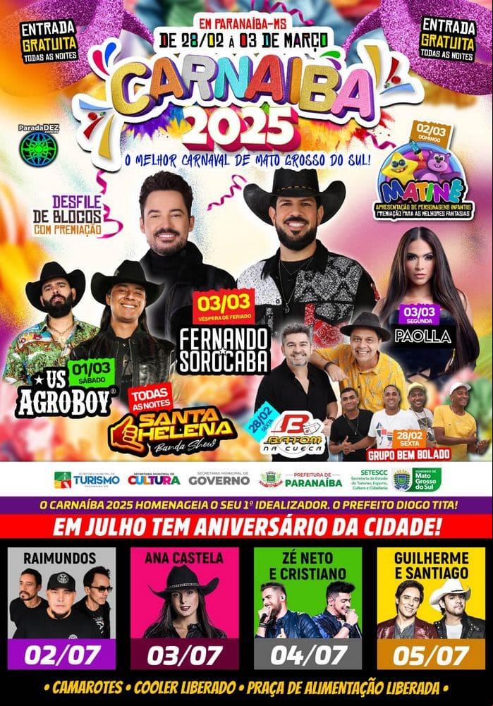 Carnaíba 2025 em Paranaíba - MS