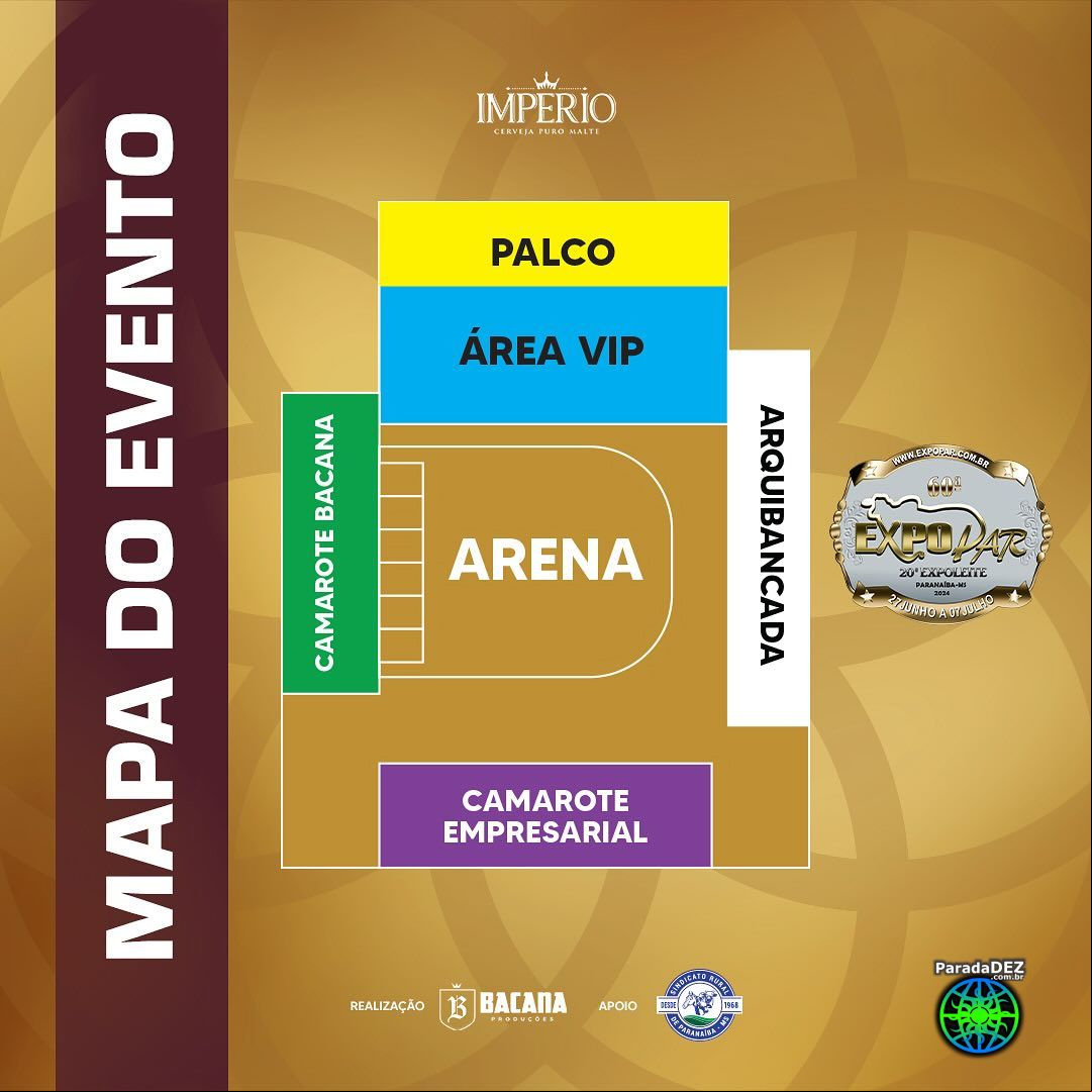 Mapa do Evento da 60° Expopar 2024