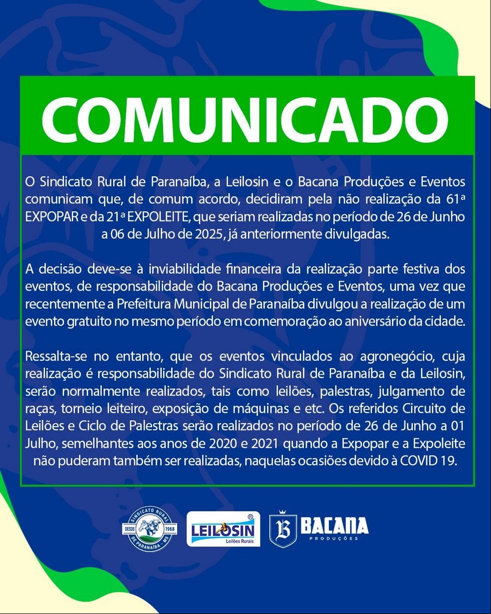 Cancelada 61° Expopar 2025