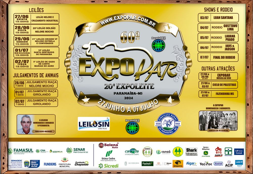 60° Expopar e 20° Expoleite 2024